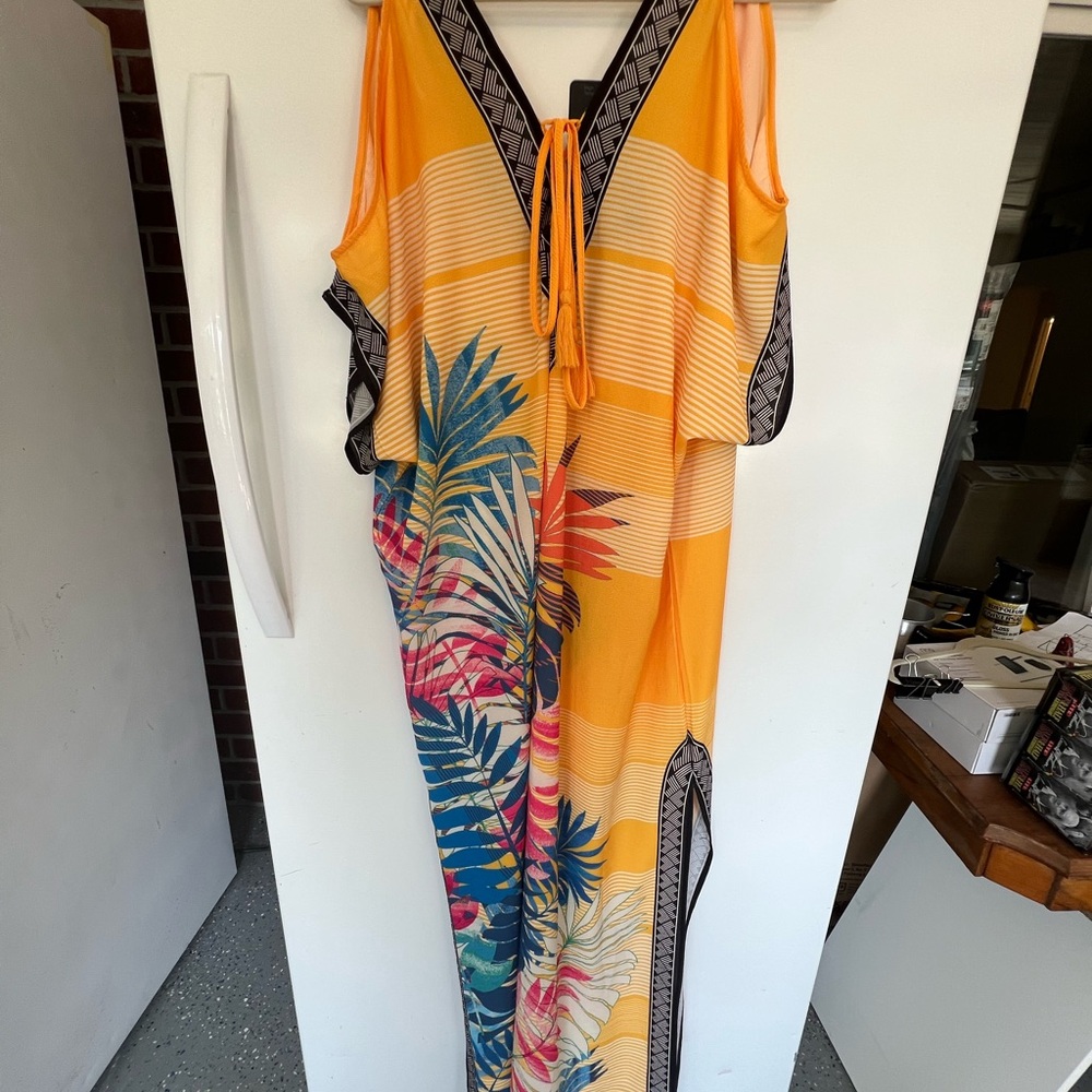 Lulu's Vibrant Orange Maxi Dress
